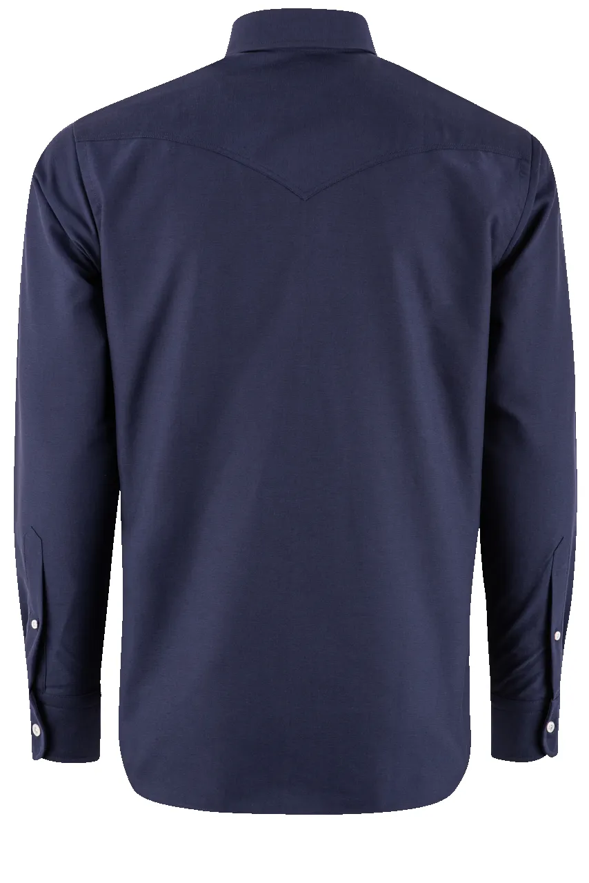 Pinto Ranch YY Collection Oxford Button-Front Shirt - Navy sold by Pinto Ranch product image thumbnail 2