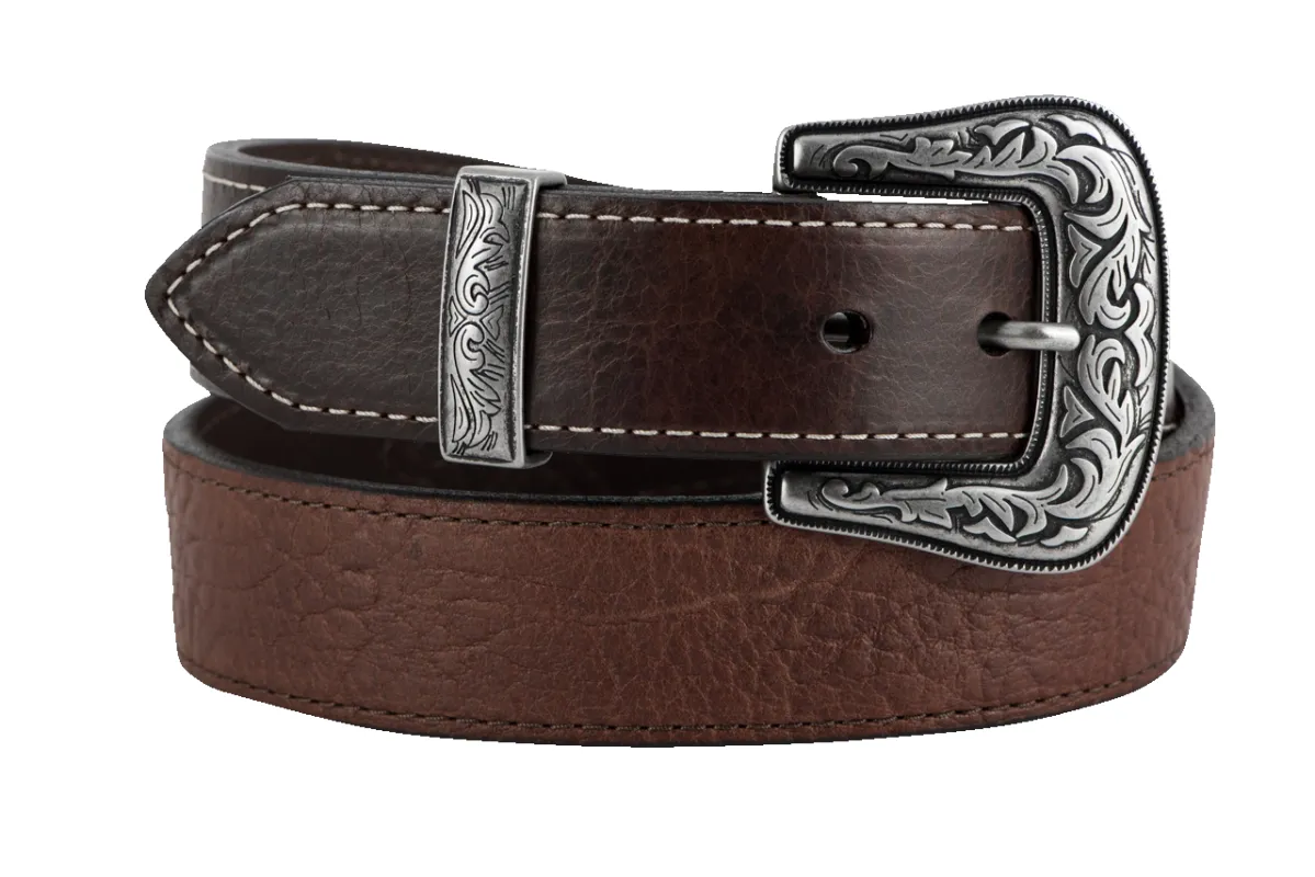 Vintage Bison 1.5" Scout Leather Belt - Brown sold by Pinto Ranch