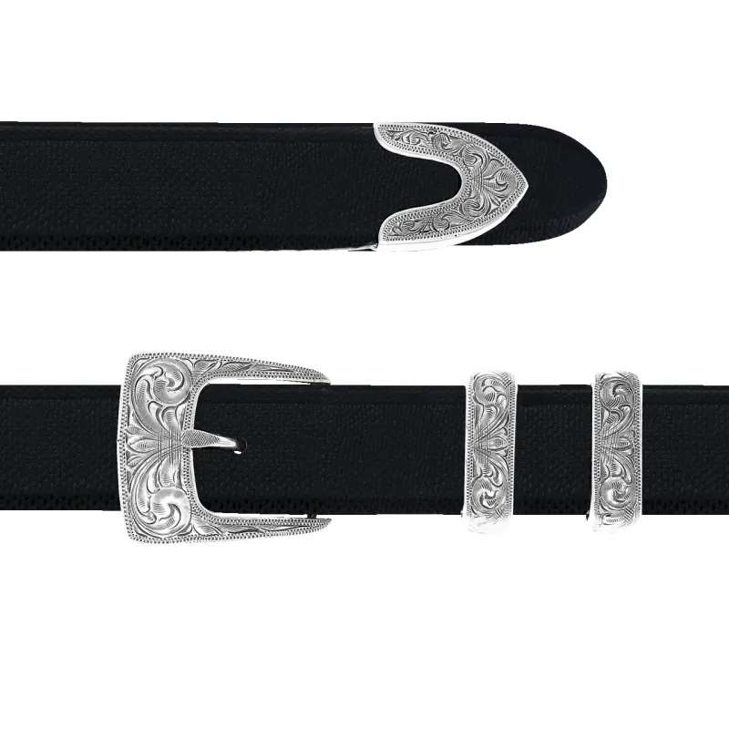 Clint Orms 1" Narrow Engraved Buckle Set sold by Pinto Ranch