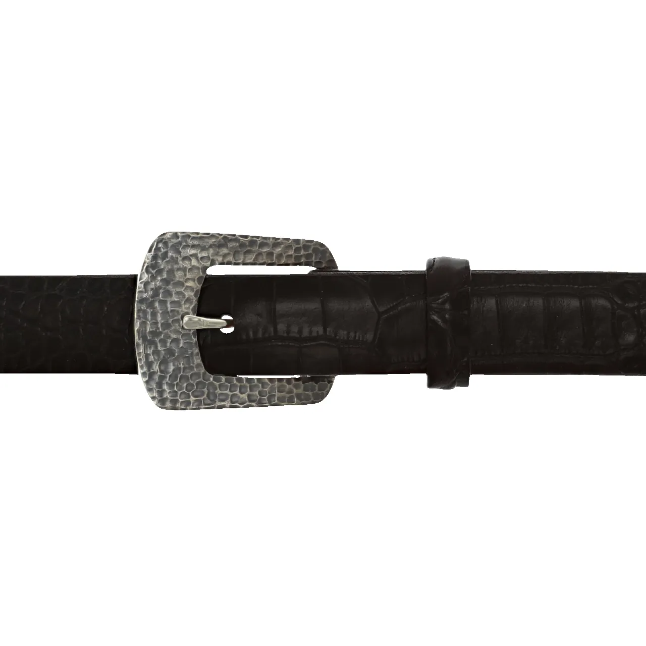 Clint Orms 1" Sterling Silver Lavaca Single Belt Buckle sold by Pinto Ranch