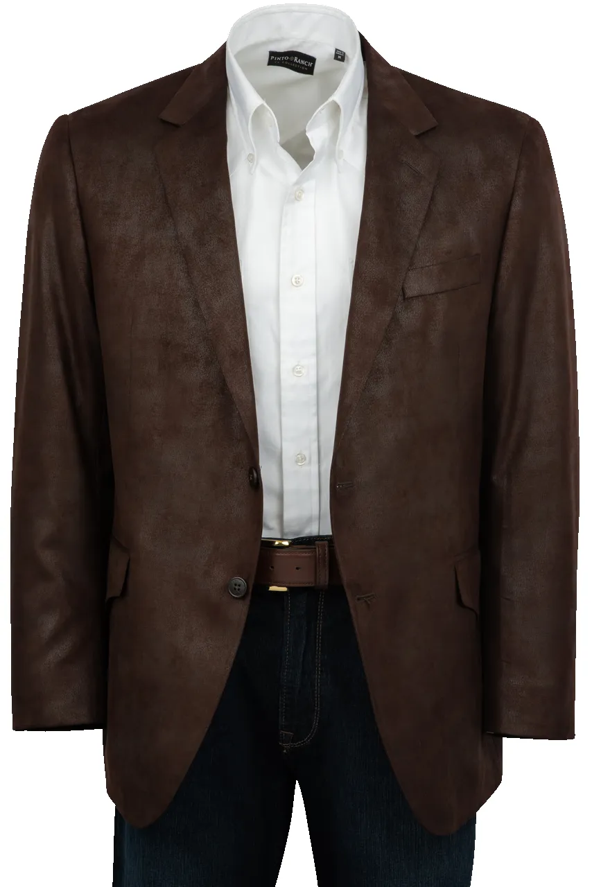 Pinto Ranch Dark Brown Leather Micro Fiber Sport Coat sold by Pinto Ranch product image thumbnail 3