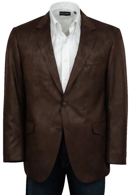 Pinto Ranch Dark Brown Leather Micro Fiber Sport Coat sold by Pinto Ranch