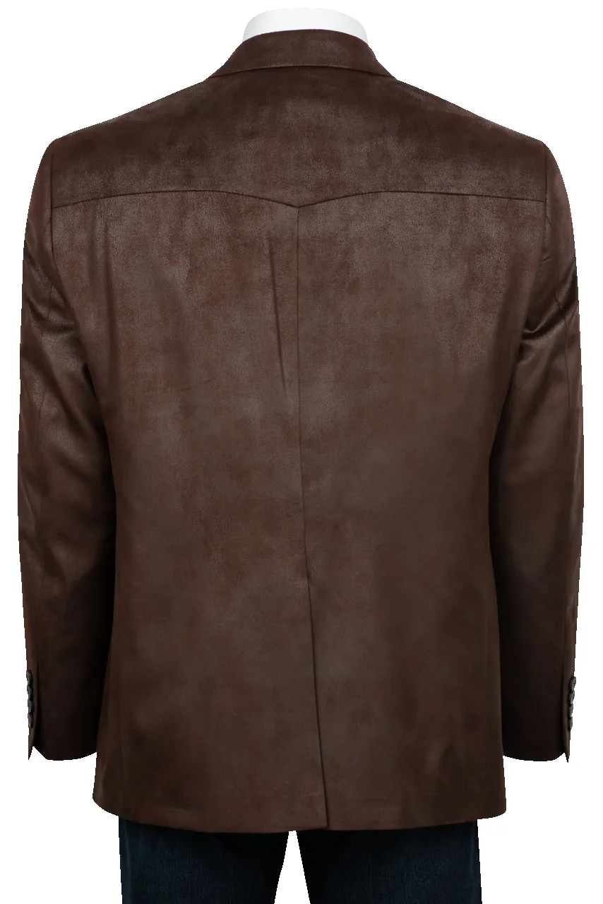 Pinto Ranch Dark Brown Leather Micro Fiber Sport Coat sold by Pinto Ranch product image thumbnail 2