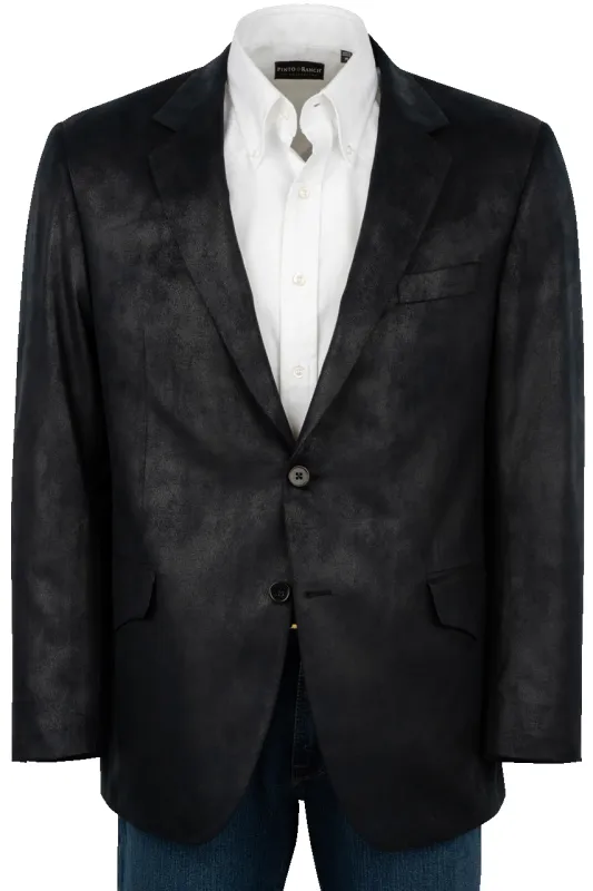 Pinto Ranch Black Leather Micro Fiber Sport Coat sold by Pinto Ranch