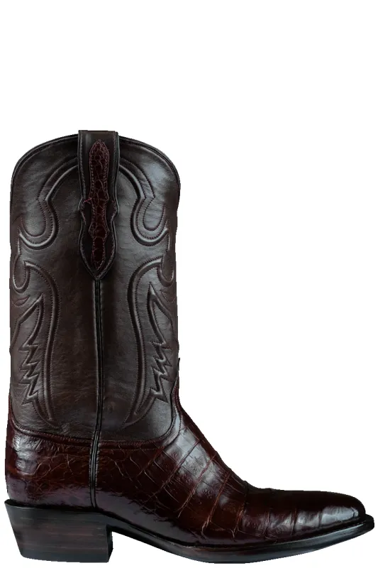 Black Jack Select Caiman Belly Cowboy Boots - Italian Red sold by Pinto Ranch