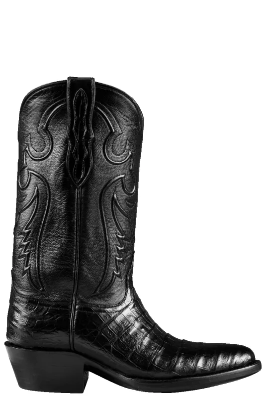 Black Jack Select Caiman Belly Cowboy Boots - Black sold by Pinto Ranch