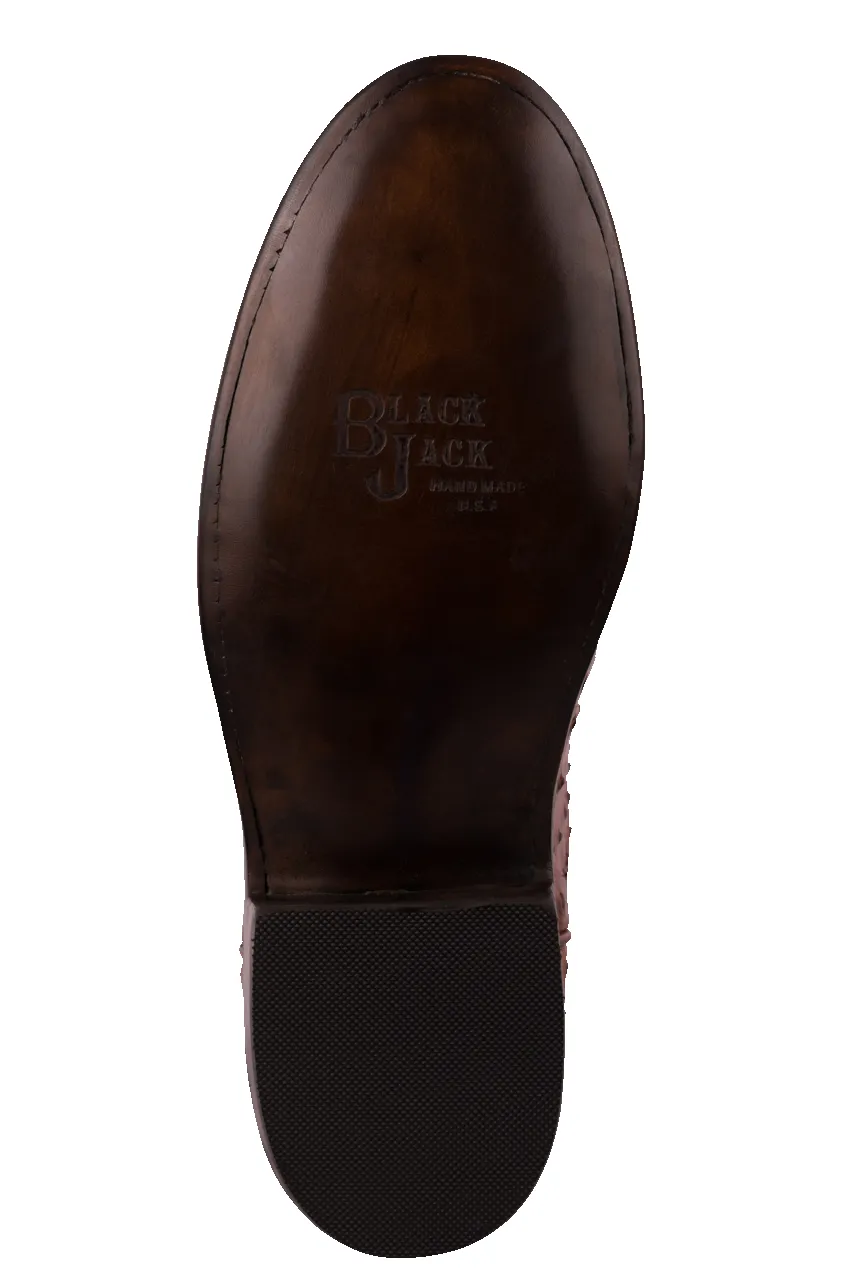 Black Jack Full Quill Ostrich Roper Boots - Cognac sold by Pinto Ranch product image thumbnail 5