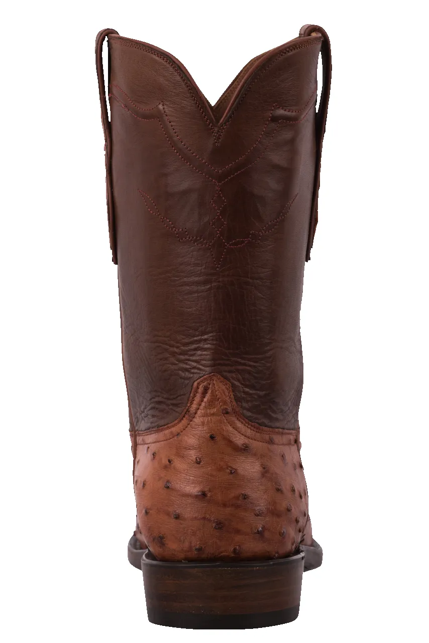 Black Jack Full Quill Ostrich Roper Boots - Cognac sold by Pinto Ranch product image thumbnail 3