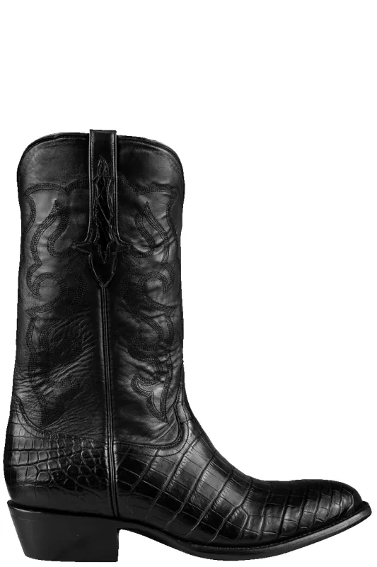 Stallion Nile Crocodile Cowboy Boots - Black sold by Pinto Ranch