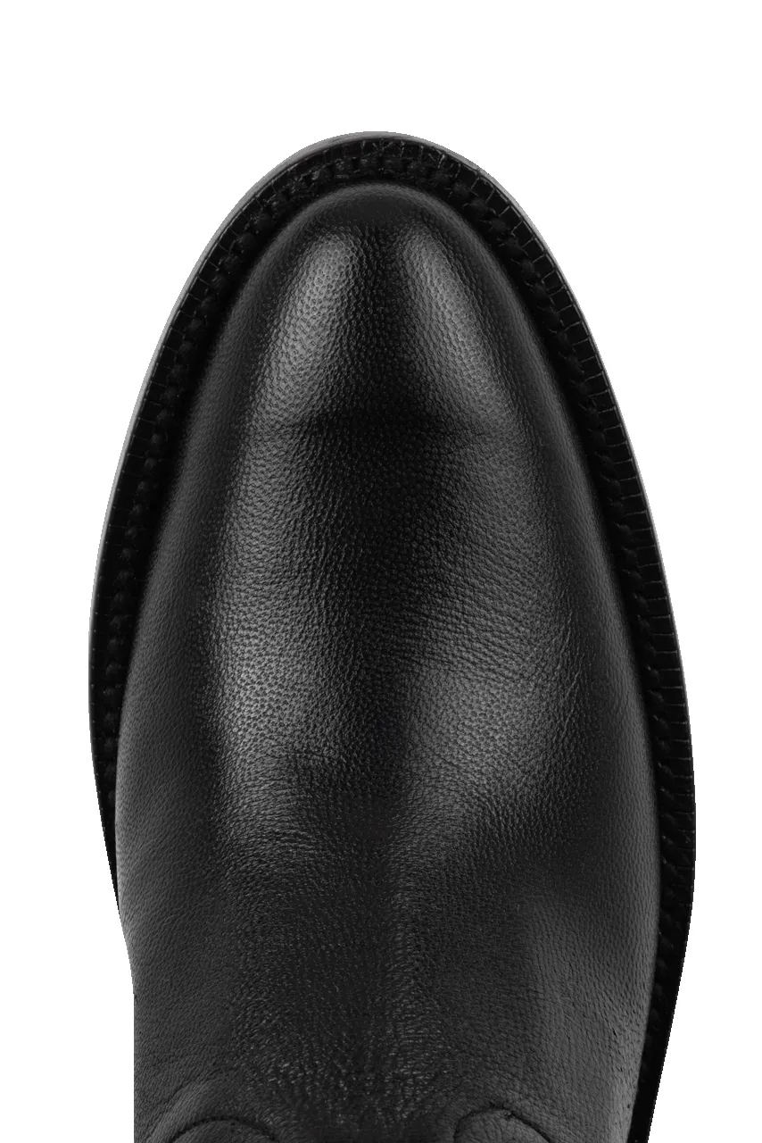 Black Jack Men's Goat Skin Roper Boots - Black sold by Pinto Ranch product image thumbnail 4