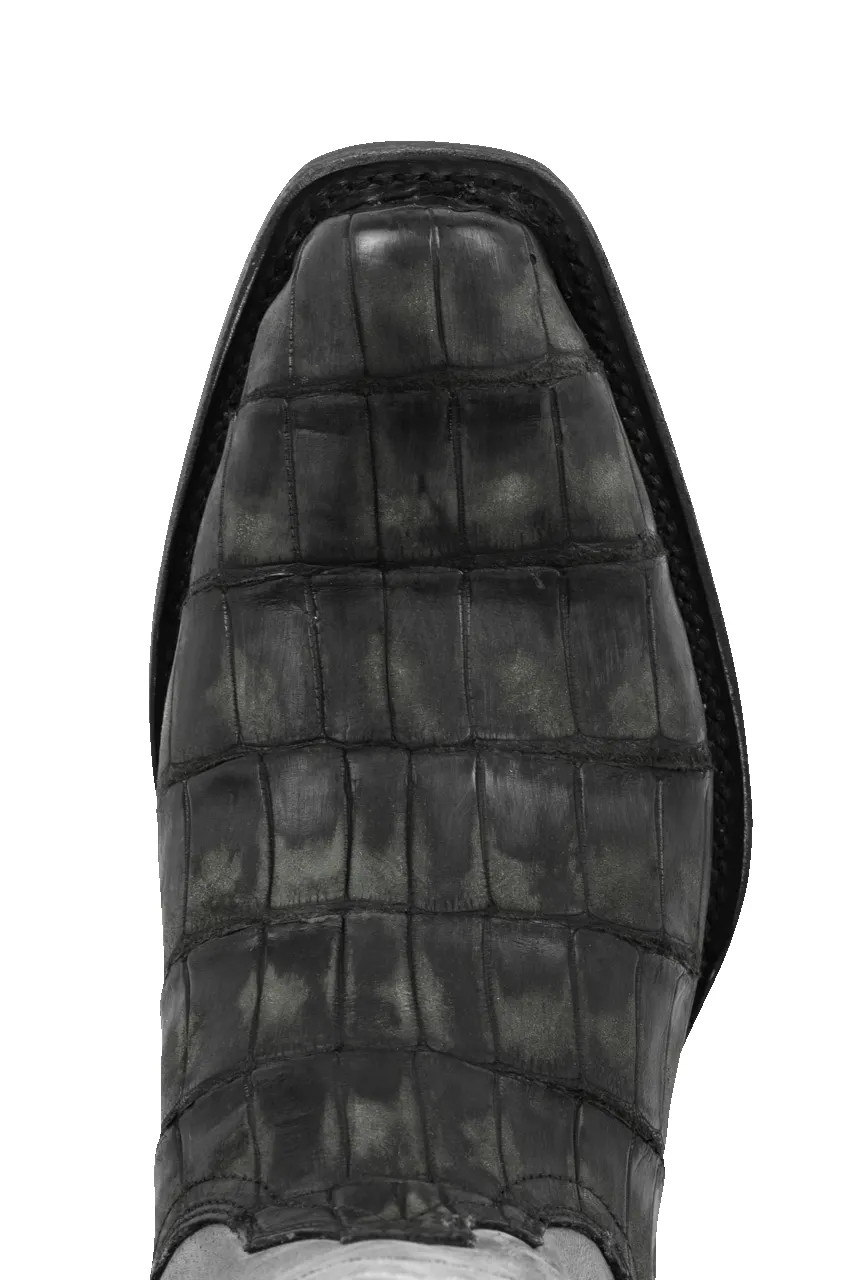 Lucchese Wild Alligator Burke Cowboy Boots - Black sold by Pinto Ranch product image thumbnail 4