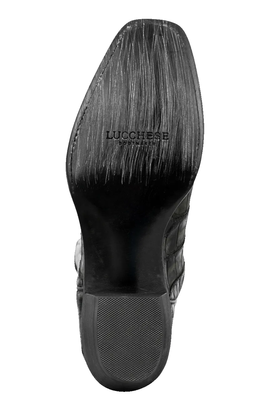 Lucchese Wild Alligator Burke Cowboy Boots - Black sold by Pinto Ranch product image thumbnail 5