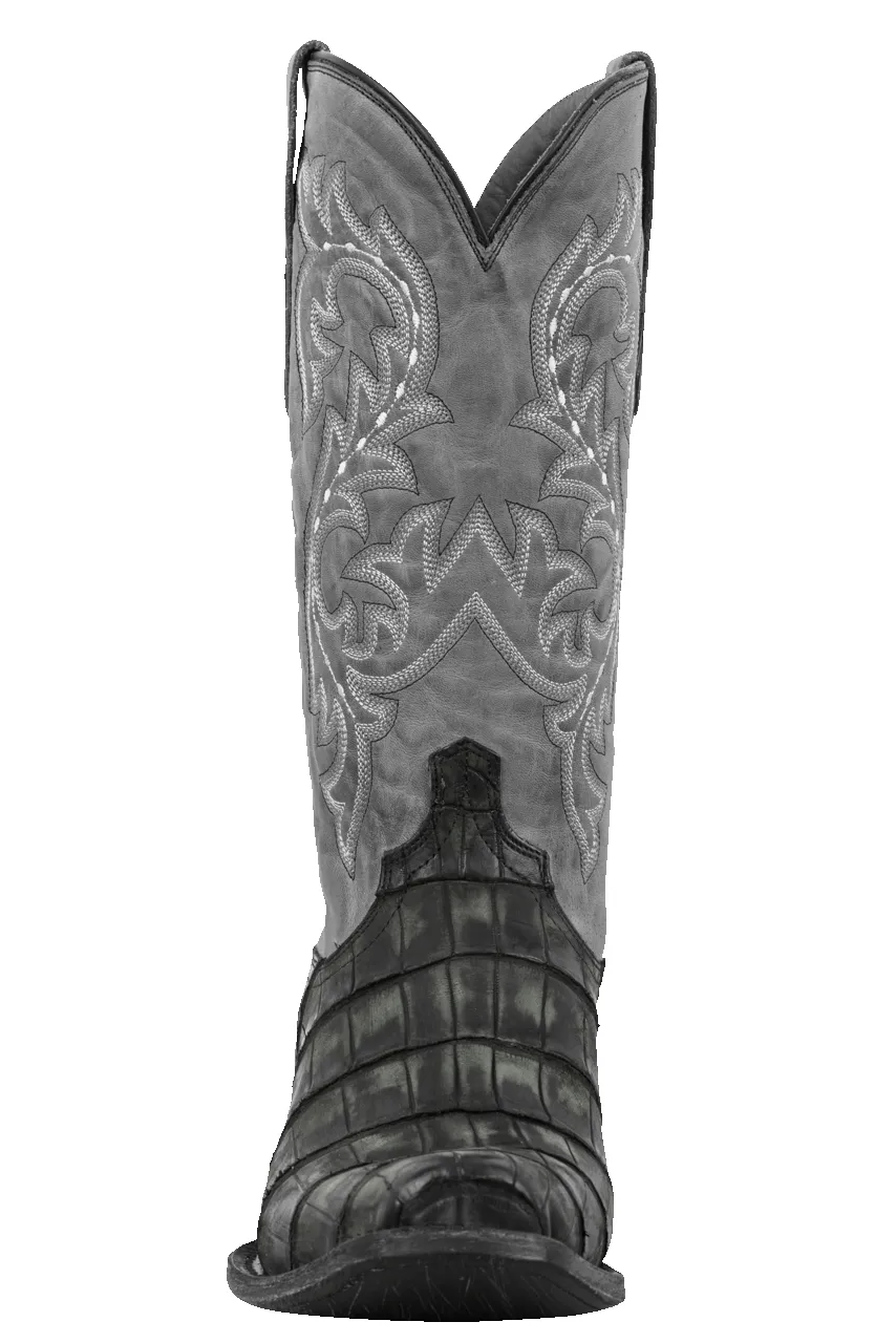 Lucchese Wild Alligator Burke Cowboy Boots - Black sold by Pinto Ranch product image thumbnail 2