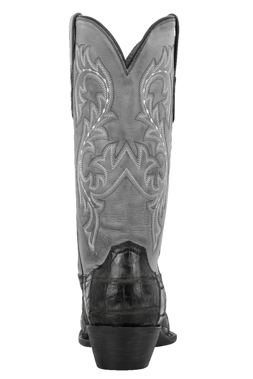 Lucchese Wild Alligator Burke Cowboy Boots - Black sold by Pinto Ranch product image thumbnail 3