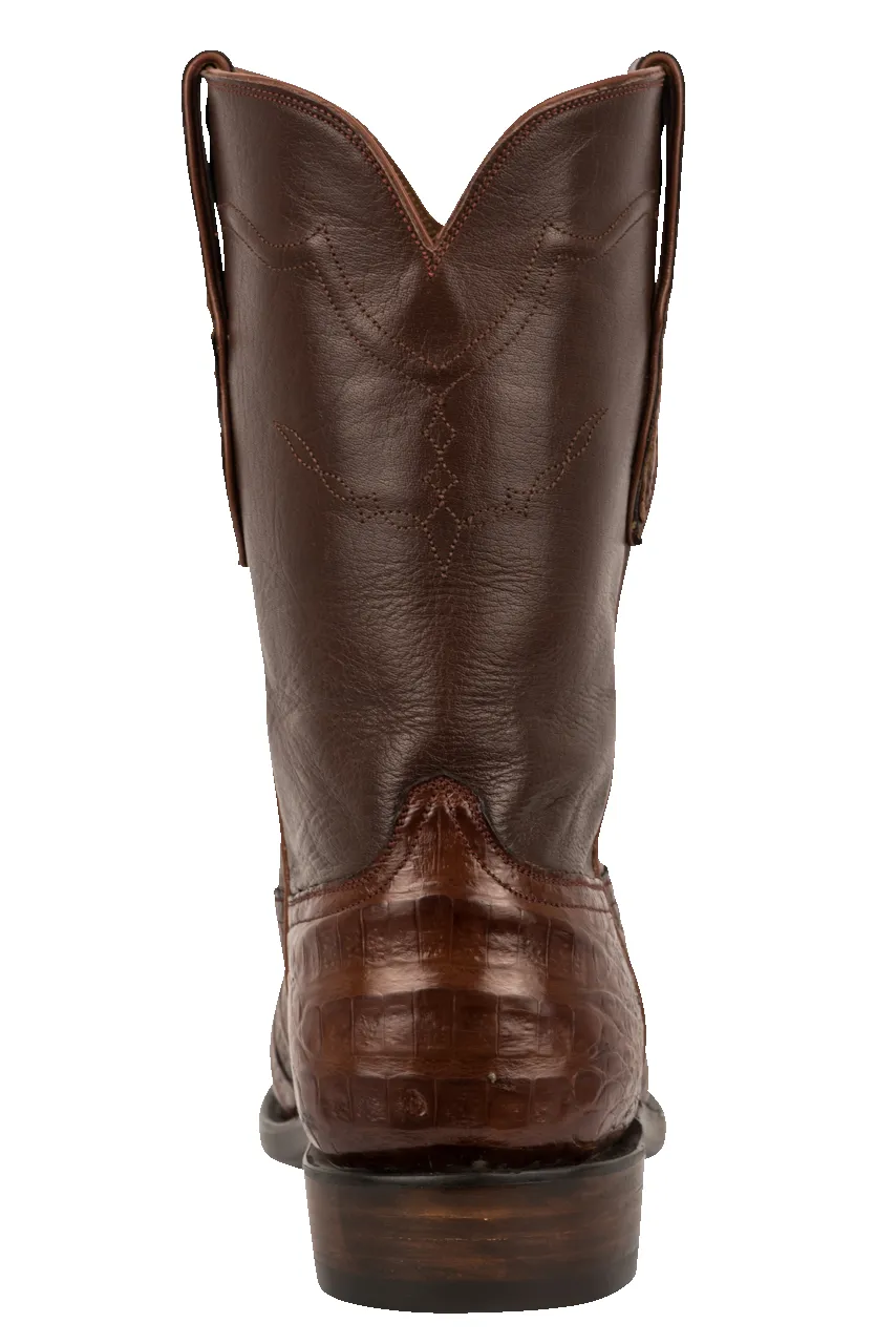 Black Jack Caiman Belly Roper Boots - Dark Cognac sold by Pinto Ranch product image thumbnail 3