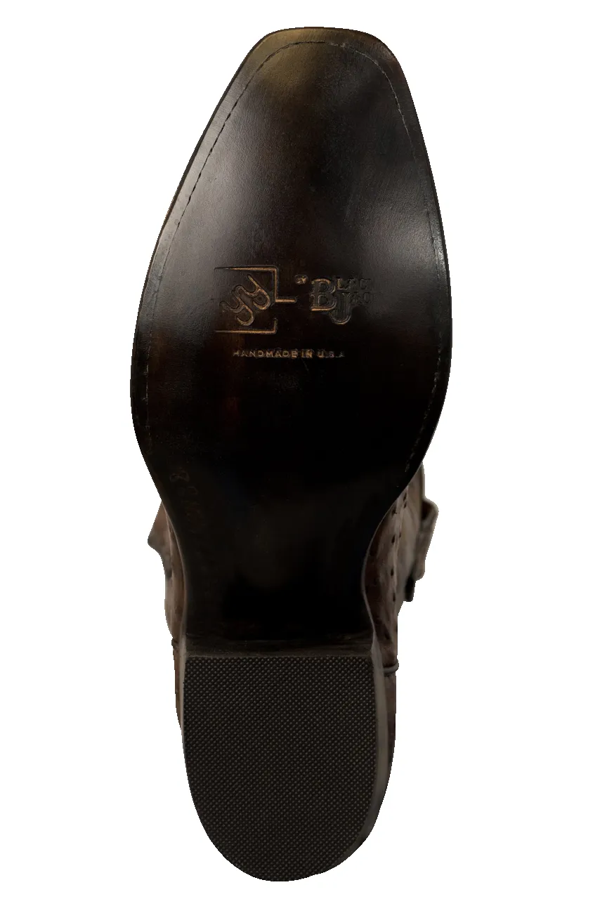 Black Jack Kango Bruciato Full Quill Ostrich Cowboy Boots - Chocolate sold by Pinto Ranch product image thumbnail 5