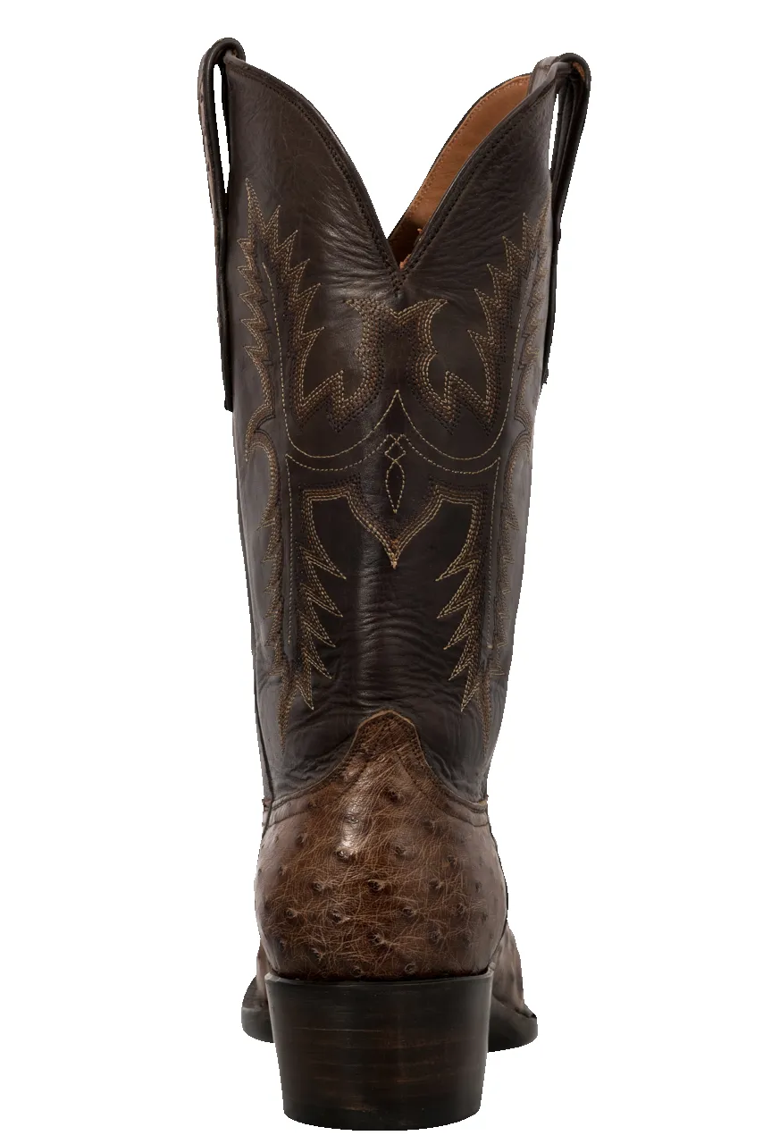 Black Jack Kango Bruciato Full Quill Ostrich Cowboy Boots - Chocolate sold by Pinto Ranch product image thumbnail 3