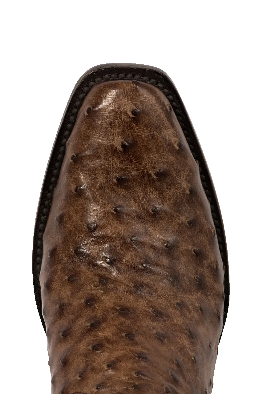 Black Jack Kango Bruciato Full Quill Ostrich Cowboy Boots - Chocolate sold by Pinto Ranch product image thumbnail 4