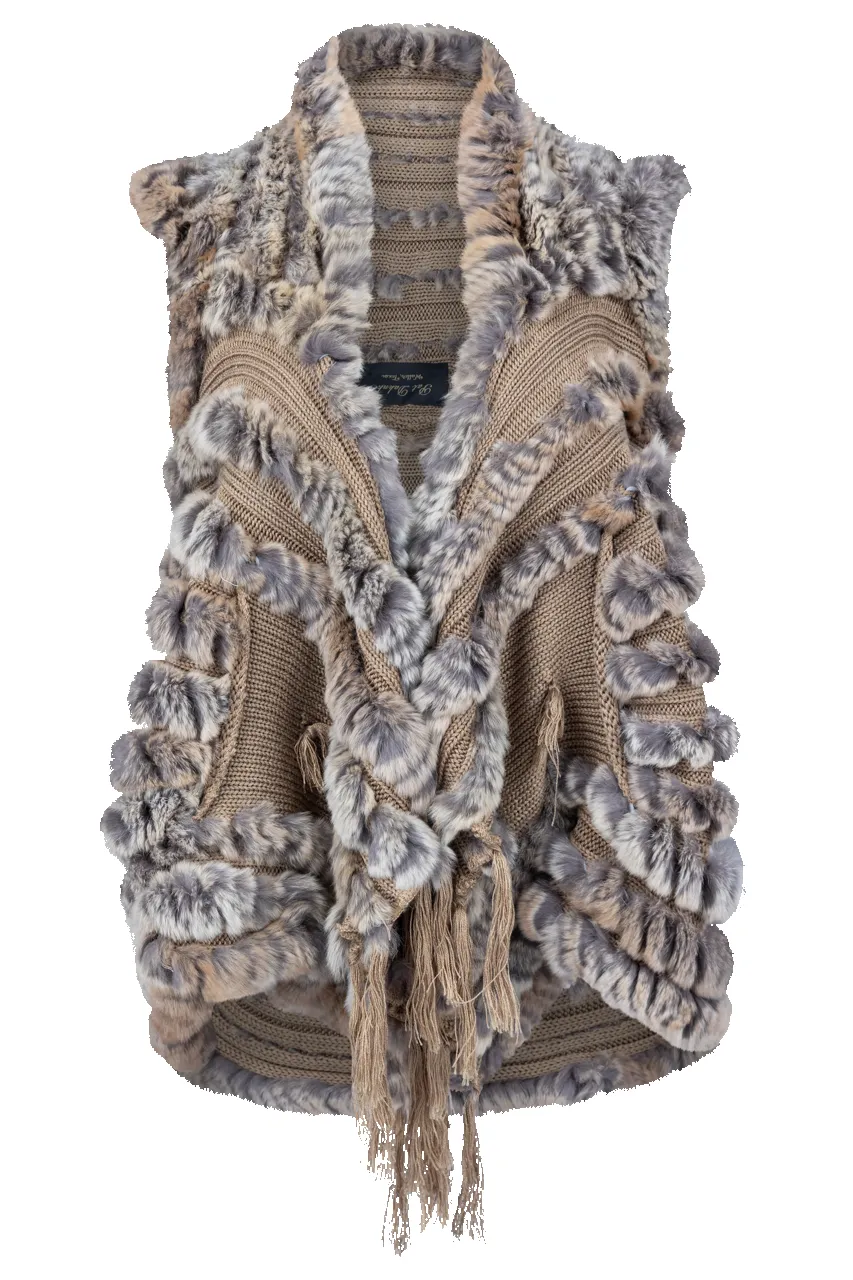 Pat Dahnke Rex Rabbit Fur Shawl sold by Pinto Ranch