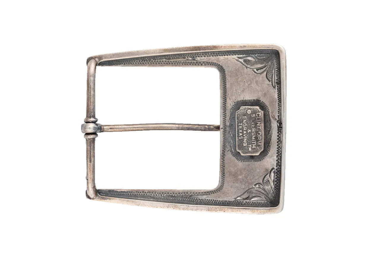 Clint Orms 1.5" Gold & Ruby Single Belt Buckle sold by Pinto Ranch product image thumbnail 3