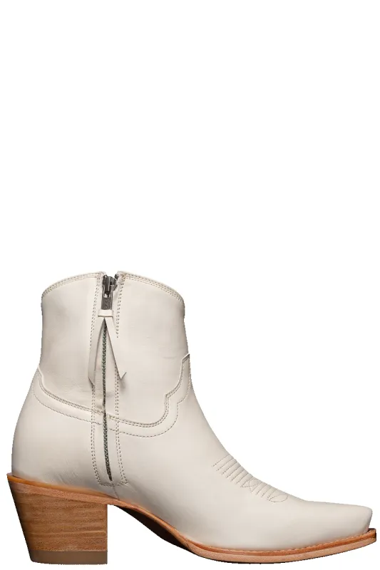 Tecovas Daisy Zip Bootie - Bone sold by Pinto Ranch