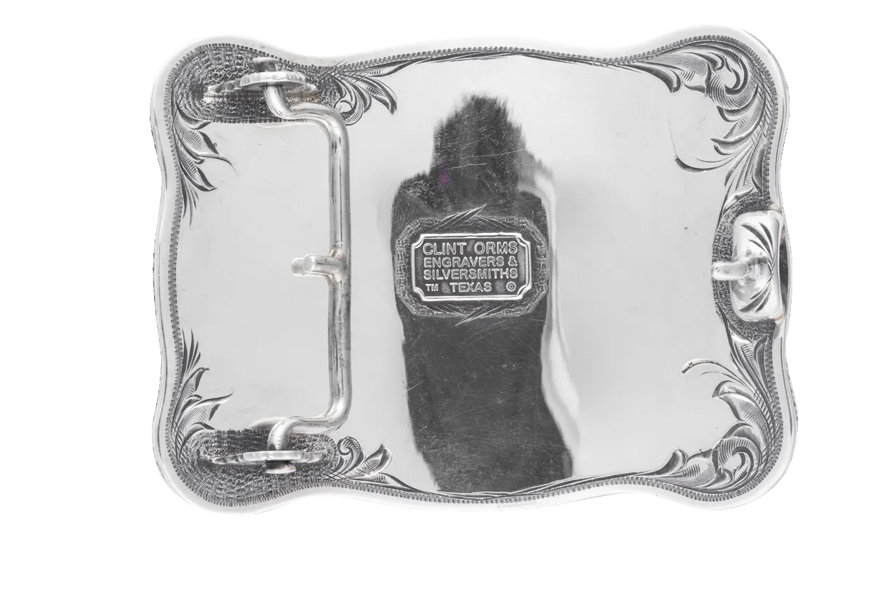 Clint Orms 1.5" Longhorn Skull Trophy Buckle sold by Pinto Ranch product image thumbnail 3