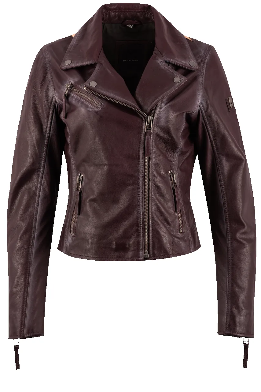 Mauritius Christy Dark Cherry Lamb Leather Jacket sold by Pinto Ranch product image thumbnail 2