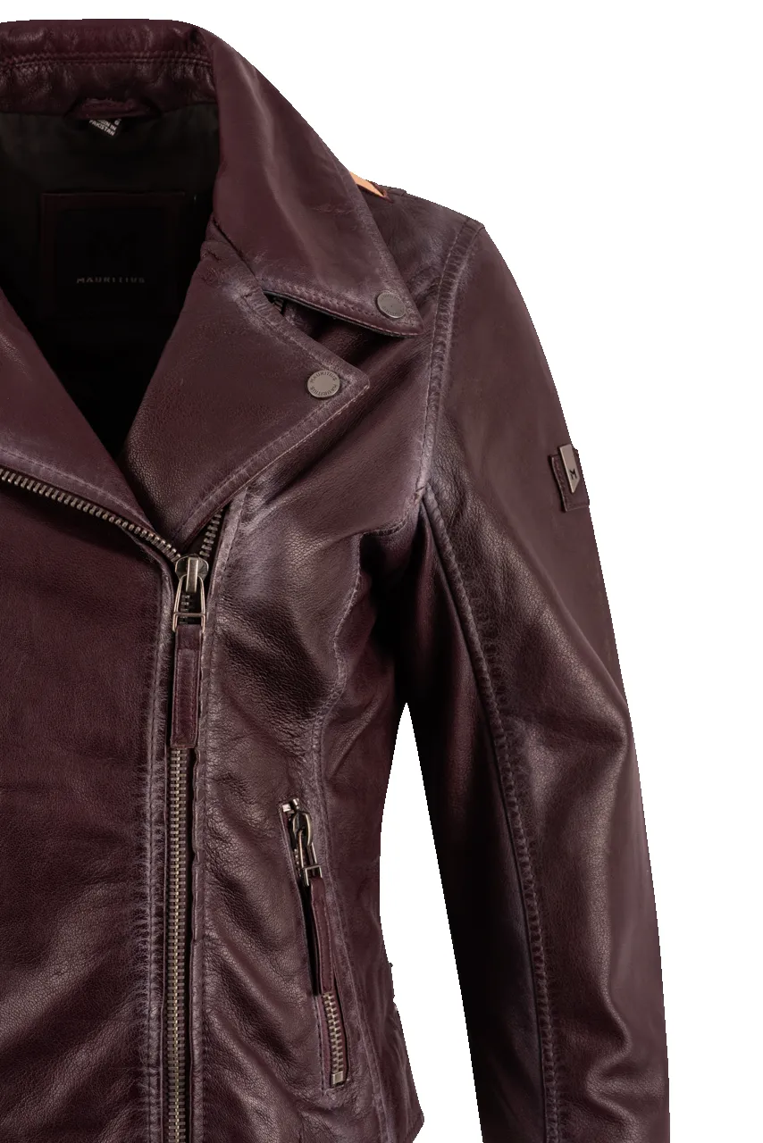 Mauritius Christy Dark Cherry Lamb Leather Jacket sold by Pinto Ranch product image thumbnail 3