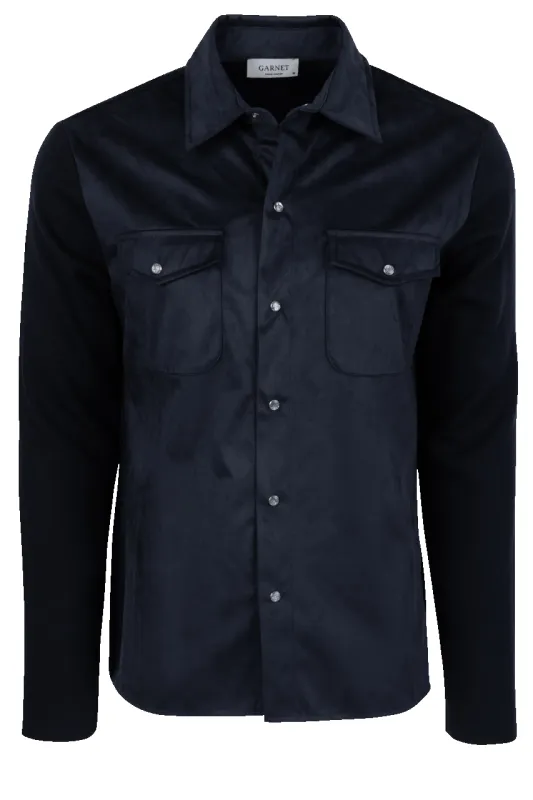 Garnet Snap Front Shirt Jacket - Navy sold by Pinto Ranch