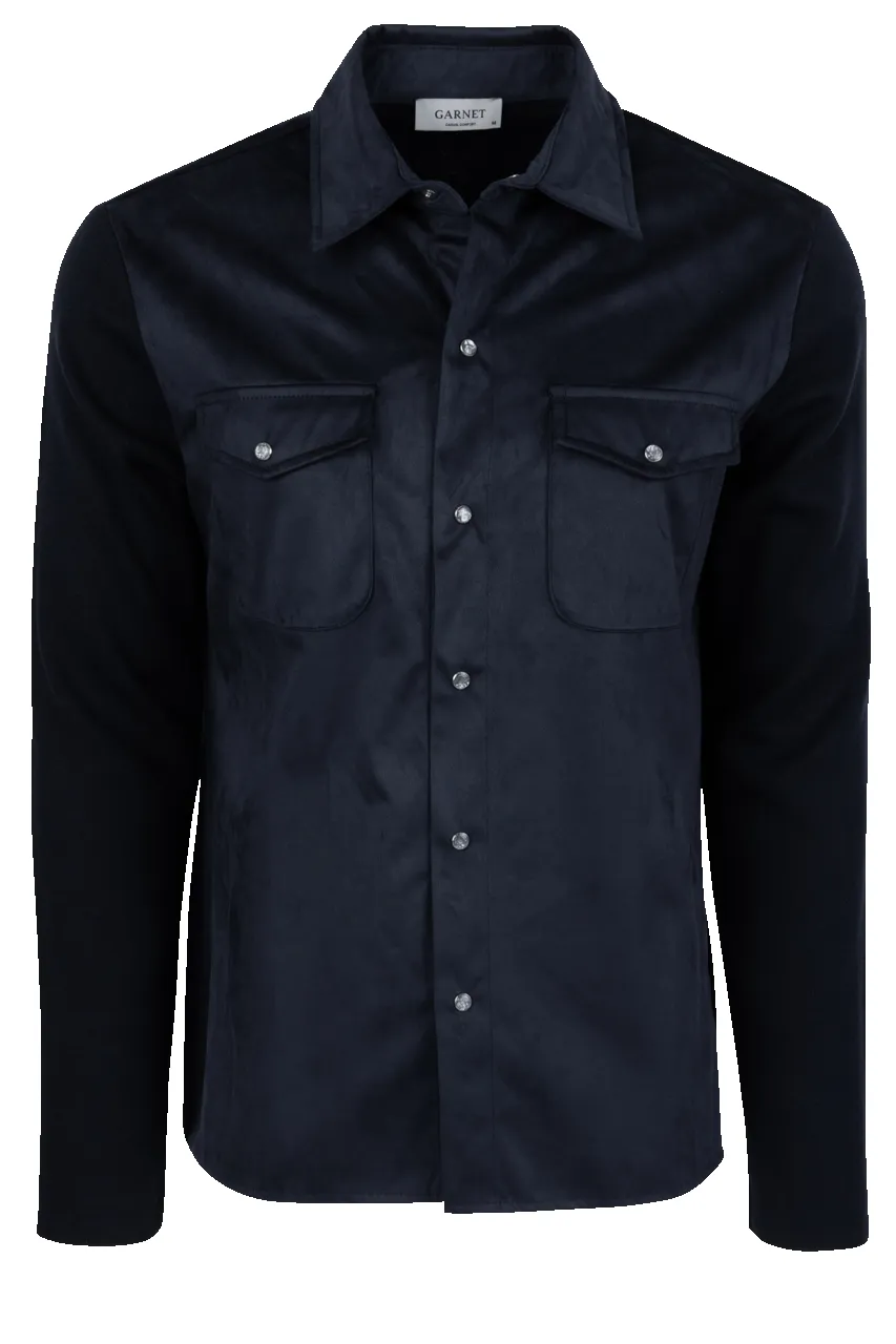 Garnet Snap Front Shirt Jacket - Navy sold by Pinto Ranch
