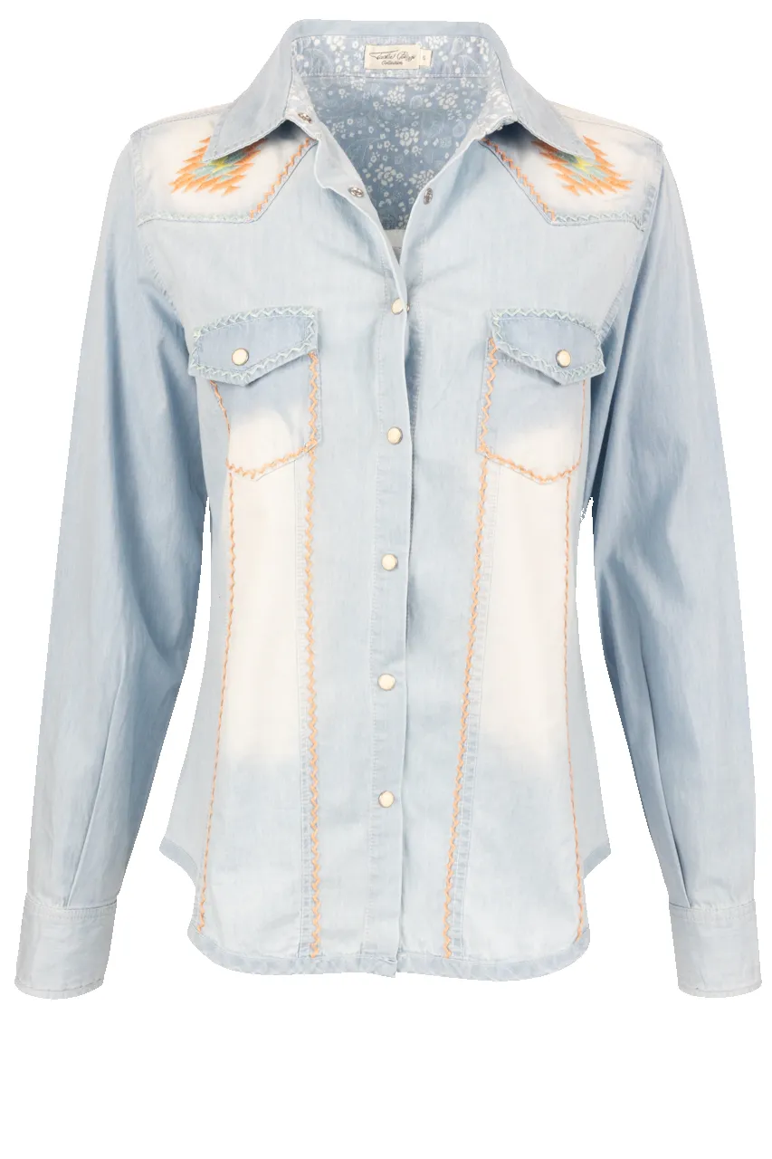 Tasha Polizzi Vintage Denim Western Shirt sold by Pinto Ranch