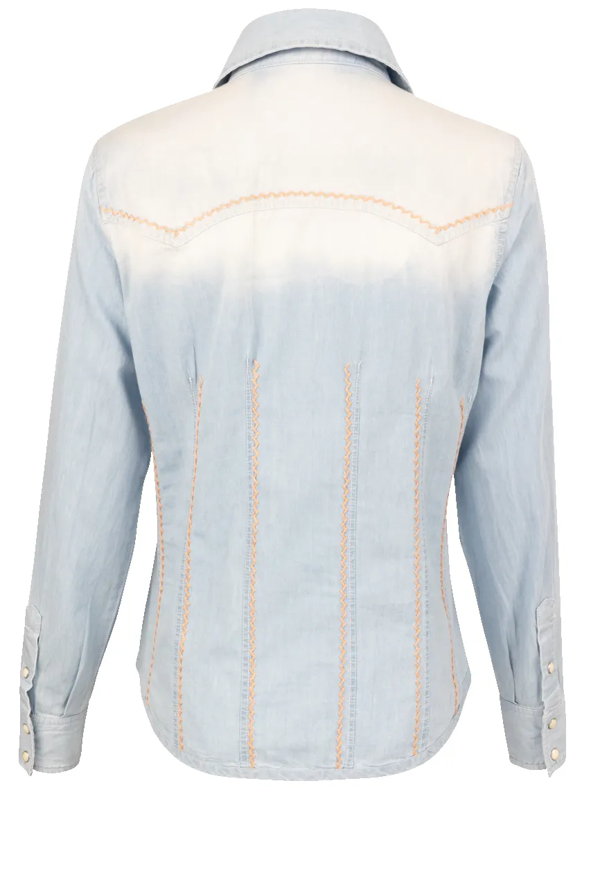 Tasha Polizzi Vintage Denim Western Shirt sold by Pinto Ranch product image thumbnail 2