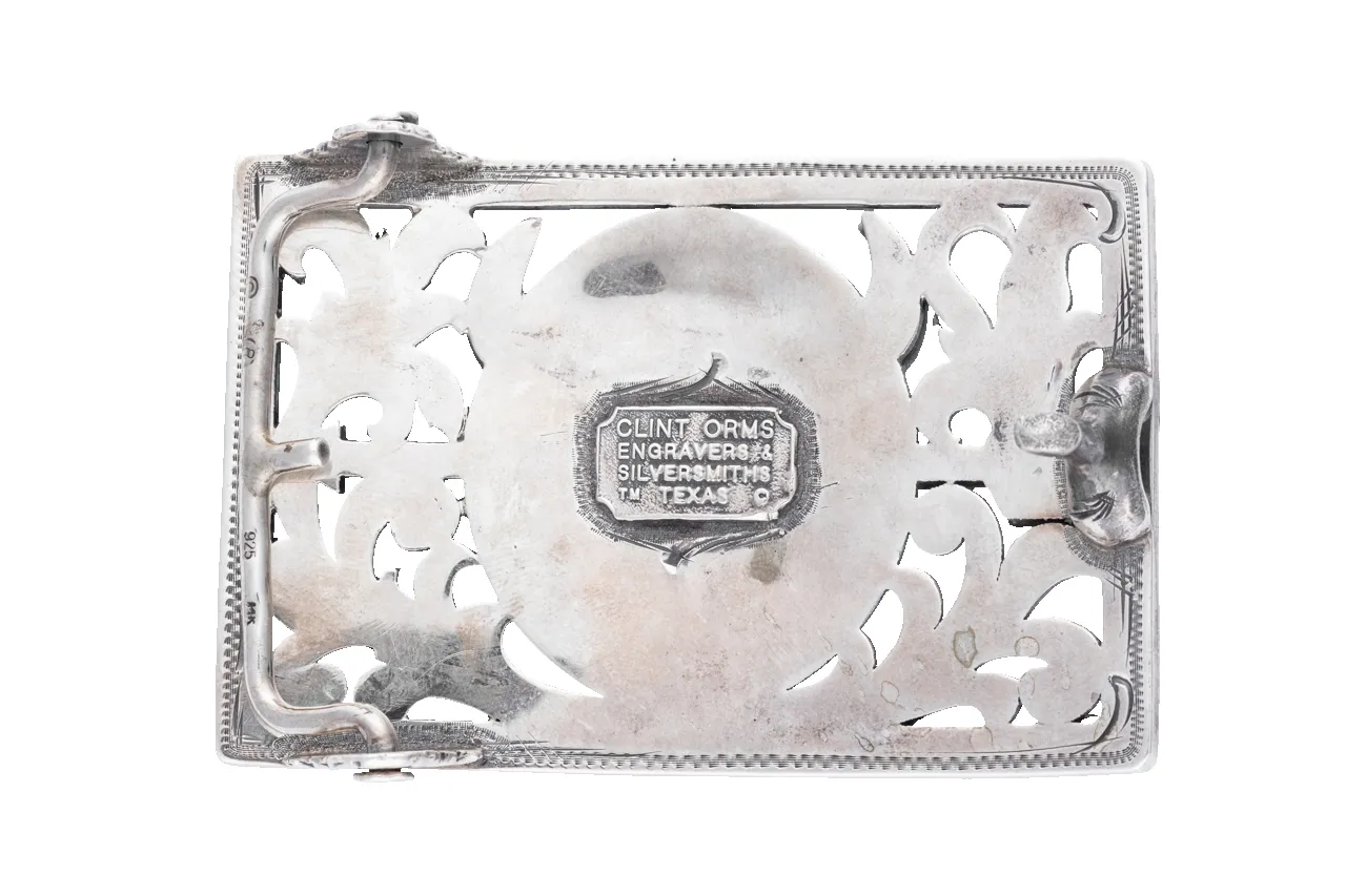 Clint Orms 1.5" Silver & Gold Bison Trophy Buckle sold by Pinto Ranch product image thumbnail 3