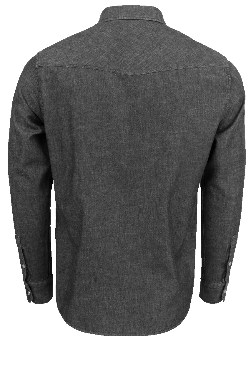 Garnet Snap Front Shirt - Black Denim sold by Pinto Ranch product image thumbnail 2