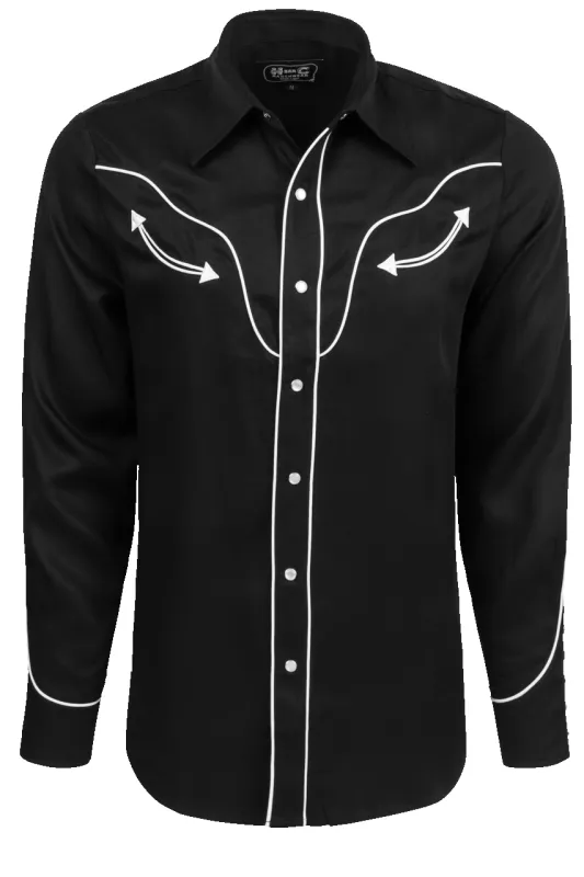 H Bar C Snap Front San Fernando Shirt - Black sold by Pinto Ranch