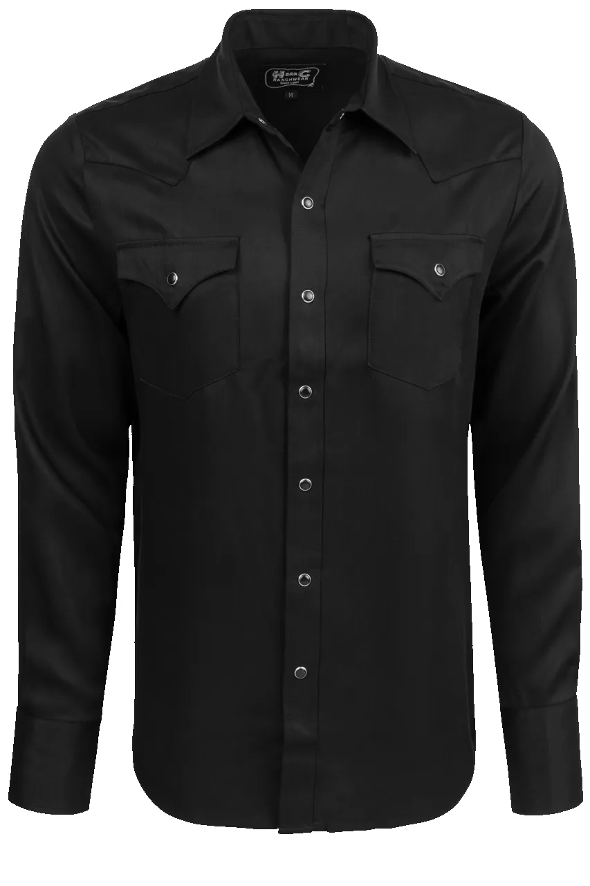 H Bar C Snap Front Denver Shirt - Black sold by Pinto Ranch