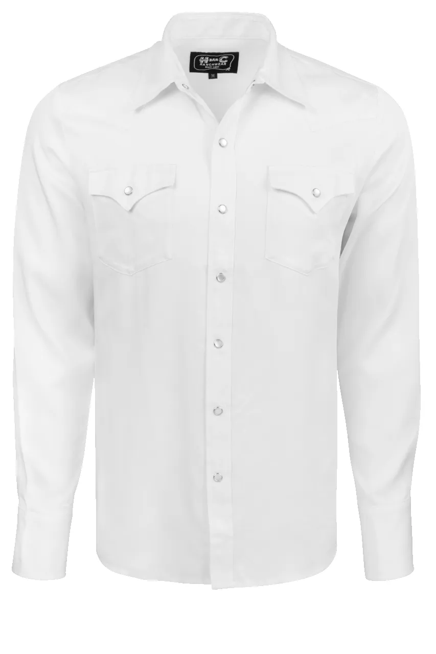 H Bar C Snap Front Denver Shirt - White sold by Pinto Ranch