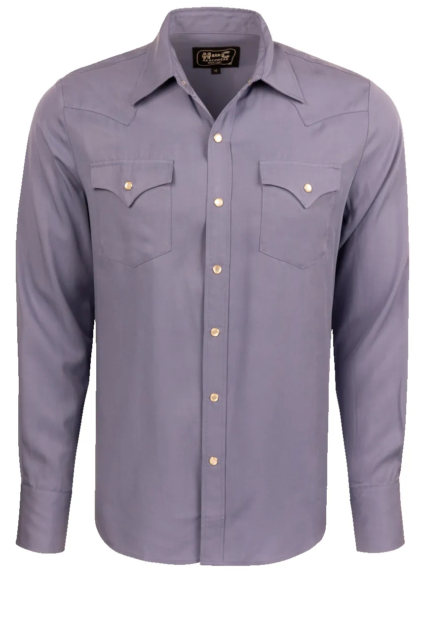H Bar C Snap Front Denver Shirt - Periwinkle sold by Pinto Ranch