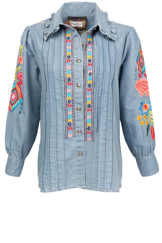 Vintage Collection Embroidered Maverick Shirt sold by Pinto Ranch