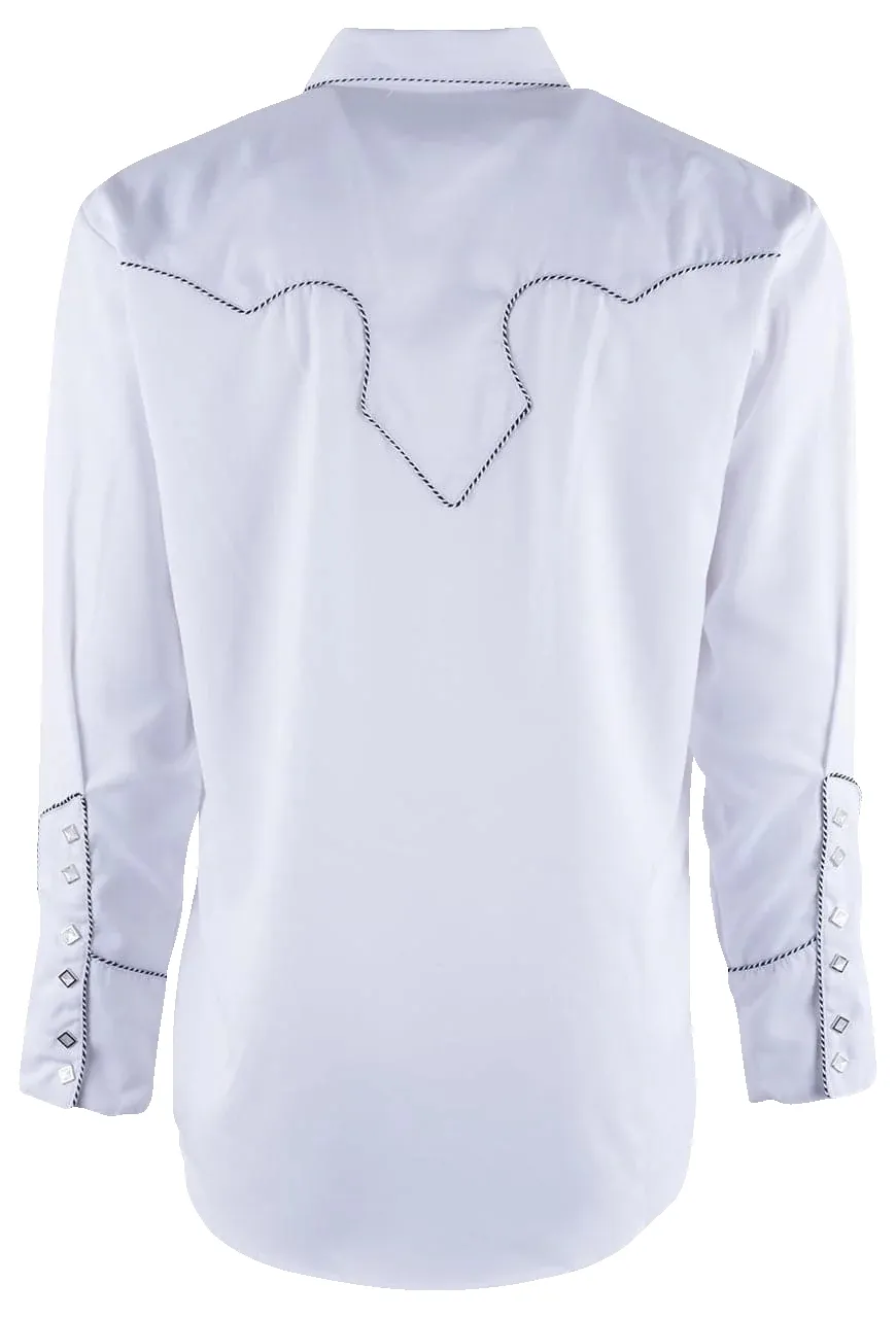 Scully Vintage Western Diamond Snap Front Shirt - White sold by Pinto Ranch product image thumbnail 2