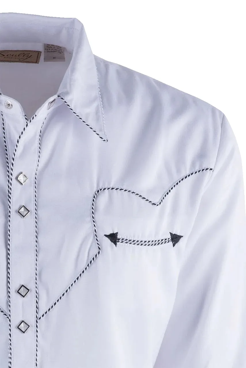 Scully Vintage Western Diamond Snap Front Shirt - White sold by Pinto Ranch product image thumbnail 3