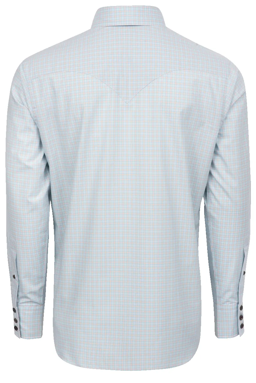 Lyle Lovett for Hamilton Button-Front Shirt - Blue/Orange Check sold by Pinto Ranch product image thumbnail 2