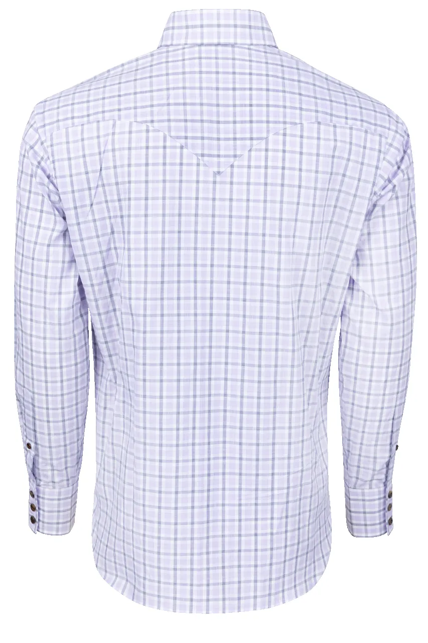 Lyle Lovett for Hamilton Button-Front Shirt - Purple Check sold by Pinto Ranch product image thumbnail 2