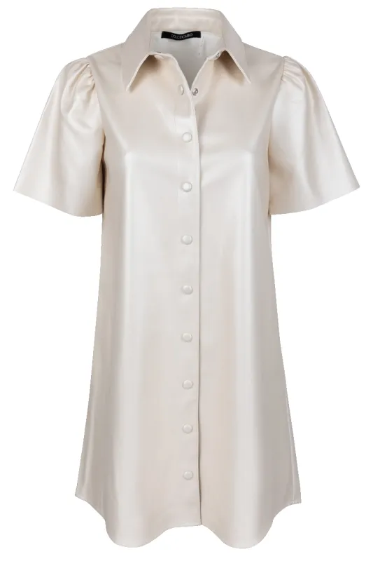 Dolce Cabo Vegan Leather Flutter Shirt Dress sold by Pinto Ranch