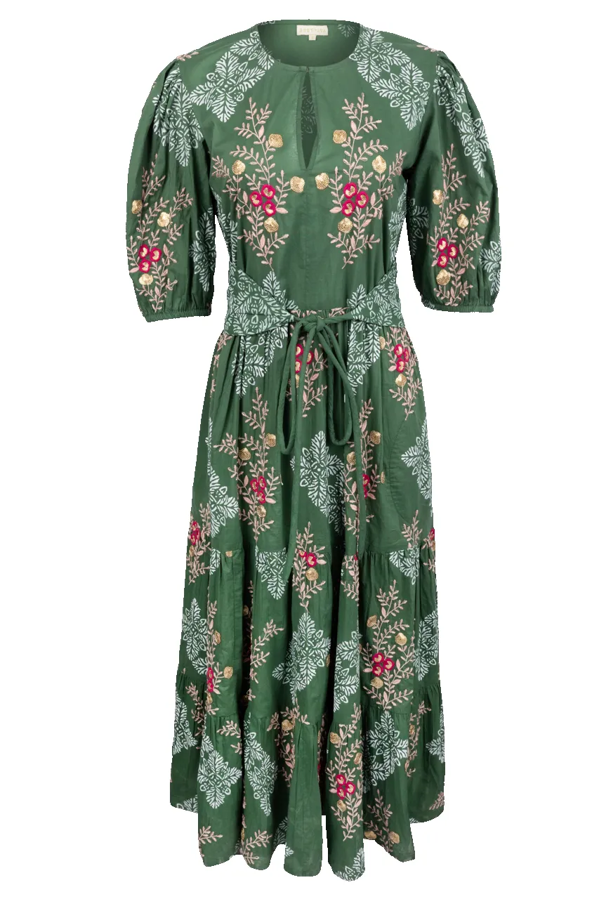 RubyYaya Primavera Green Maxi Dress sold by Pinto Ranch