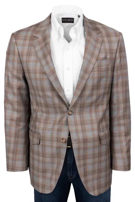 Pinto Ranch Dark Tan Plaid Sport Coat sold by Pinto Ranch