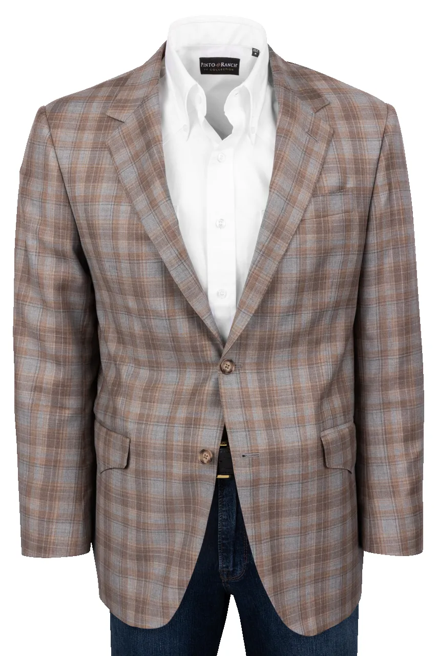 Pinto Ranch Dark Tan Plaid Sport Coat sold by Pinto Ranch