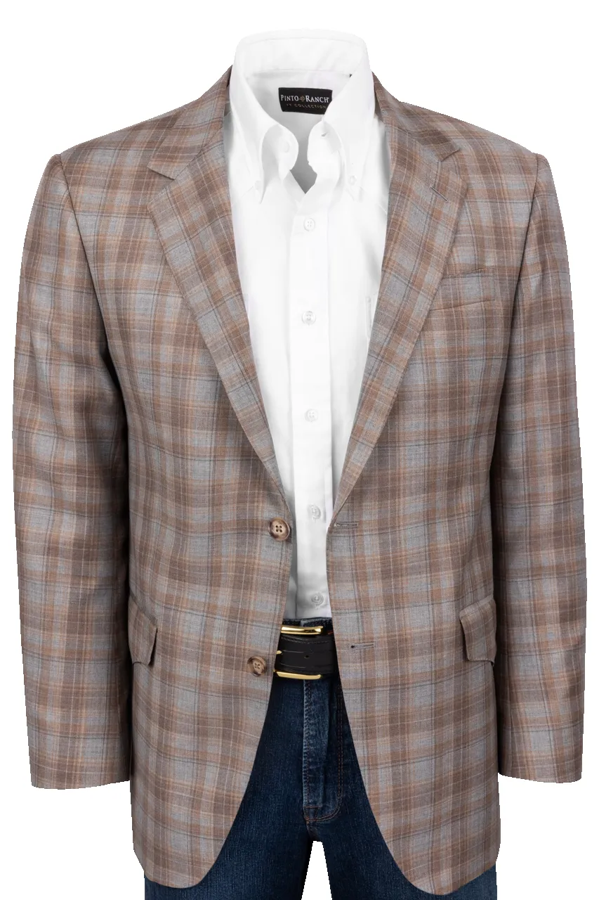 Pinto Ranch Dark Tan Plaid Sport Coat sold by Pinto Ranch product image thumbnail 2