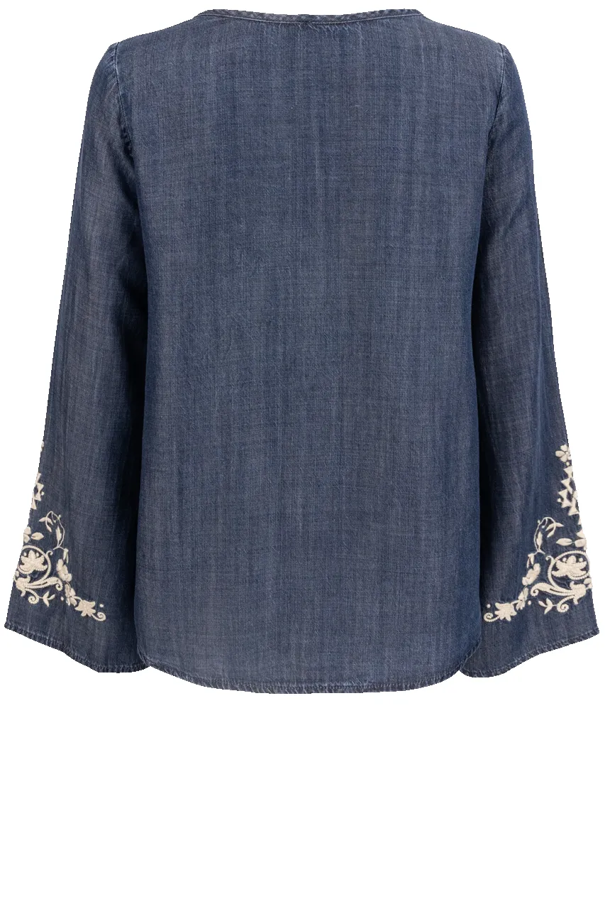 Stetson Women's Denim Peasant Top sold by Pinto Ranch product image thumbnail 2