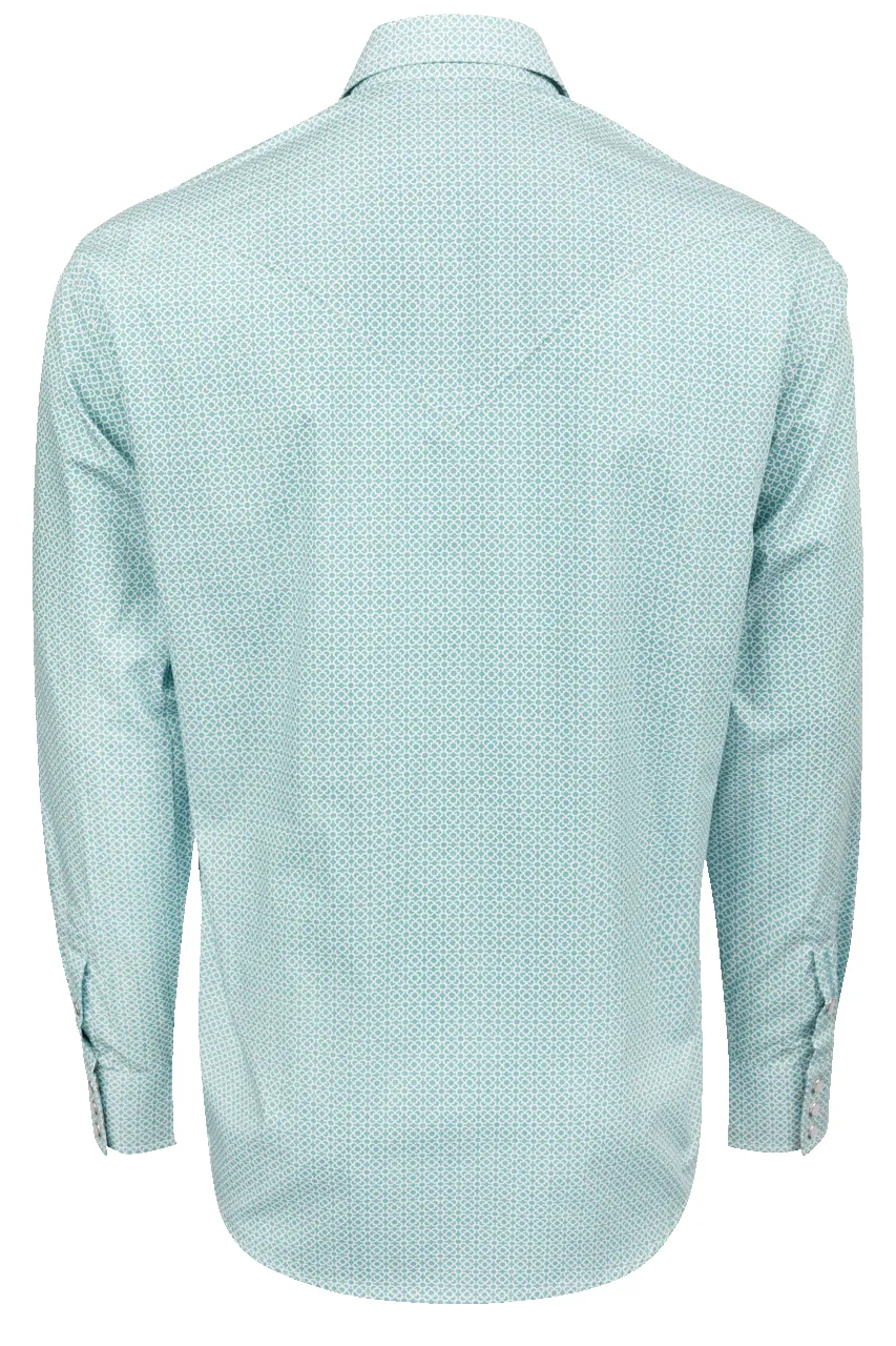 Stetson Men's Mosaic Snap Front Shirt - Blue sold by Pinto Ranch product image thumbnail 2